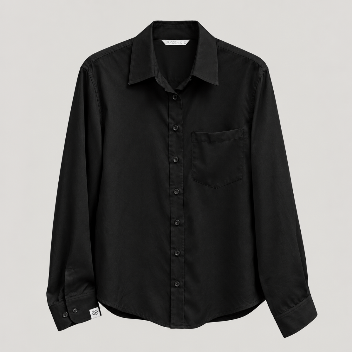 Yves Cotton Shirt – True Black