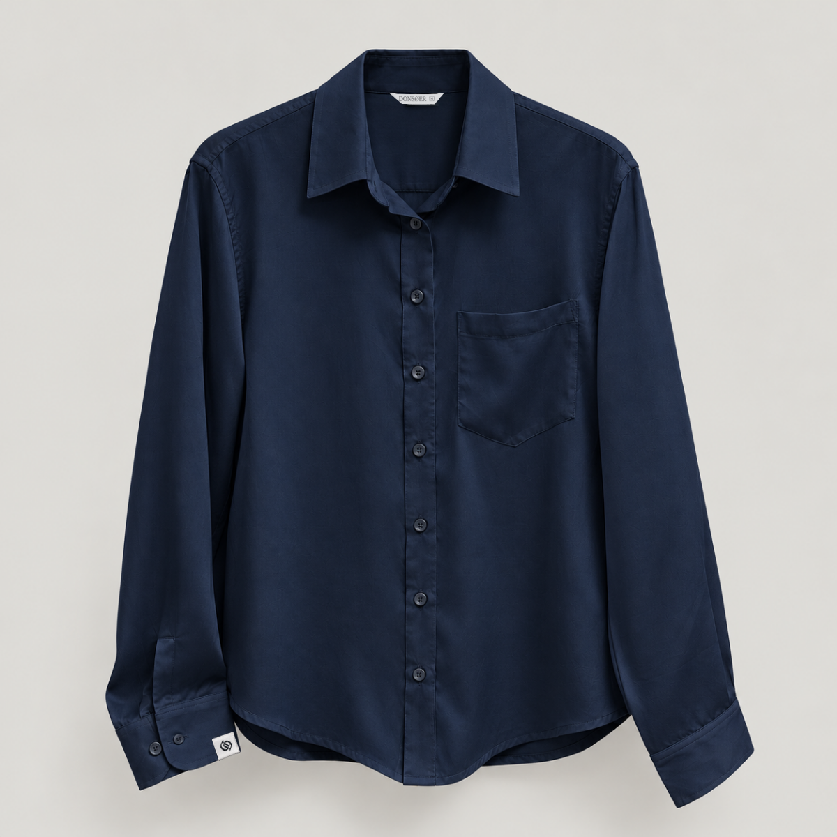 Yves Cotton Shirt – Midnight Blue