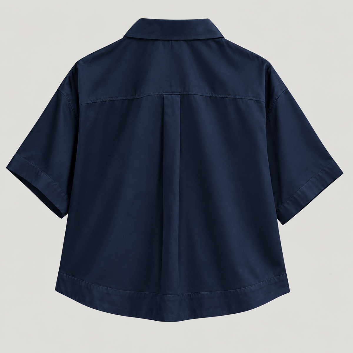 Yves Cotton Short-Sleeve Shirt – Midnight Blue