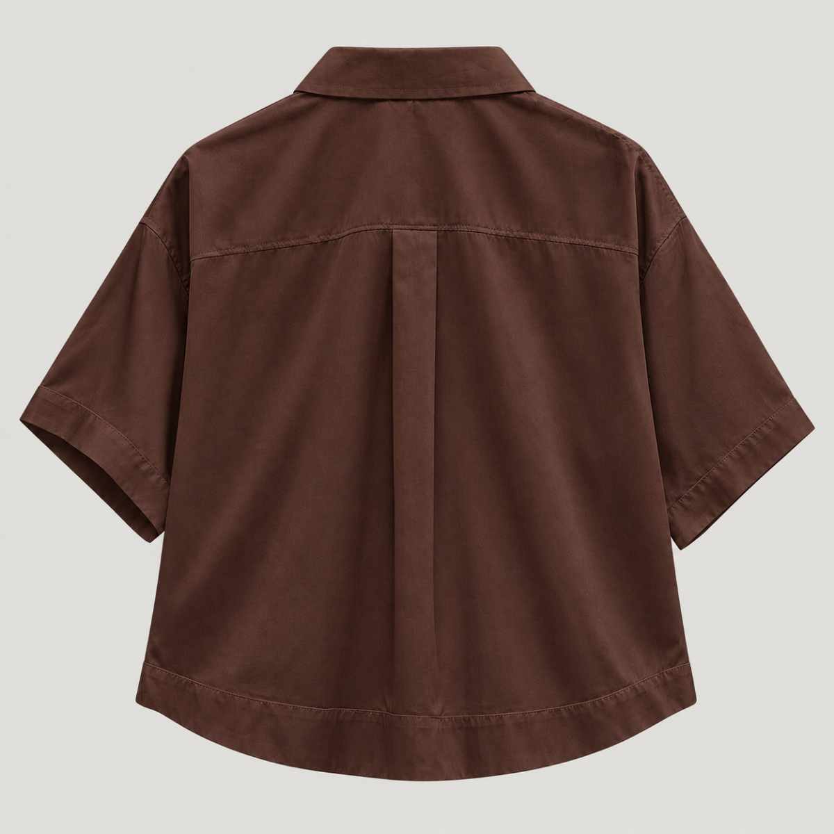Yves Cotton Short-Sleeve Shirt – Cocoa Brown