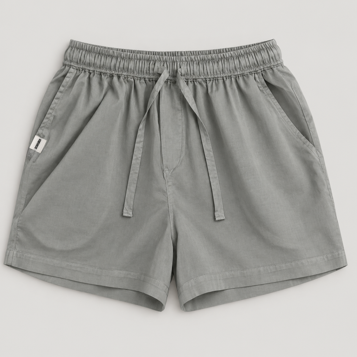 Yves Cotton Shorts – Stone Grey