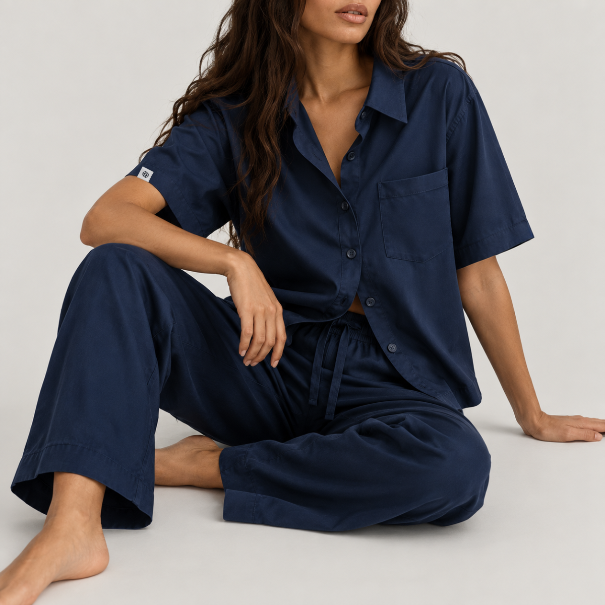 Yves Cotton Trousers – Midnight Blue