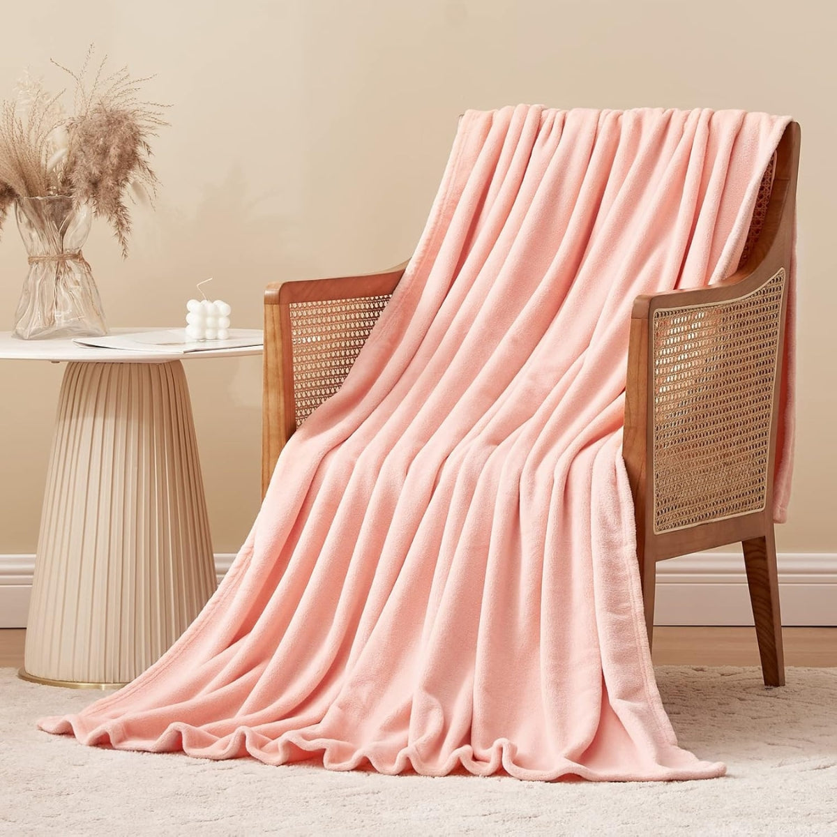 Plush blanket Vømre - Pink Rose